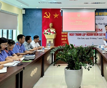 Viện KSND huyện Gia Lâm tổ chức Hội nghị tập huấn công tác ghi âm, ghi hình...